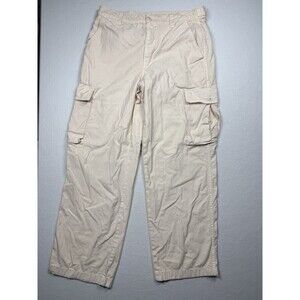 Madewell Utility Cargo Pants Size 28 Beige Cream Cotton